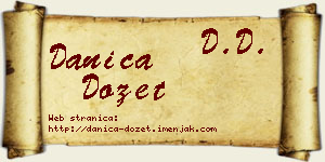 Danica Dozet vizit kartica